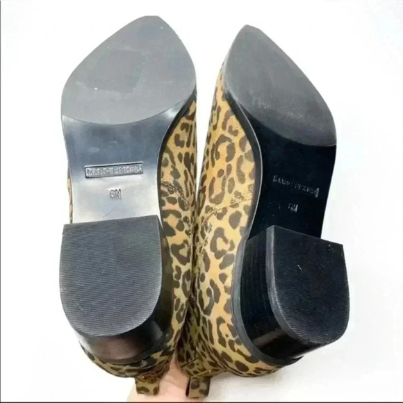 Marc Fisher Suede Leopard Print Missir Ankle Boots - Picture 9 of 10
